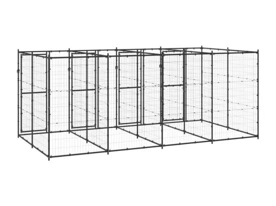 Chenil extérieur cage enclos 440 x 220 x 180 cm 02_0000388