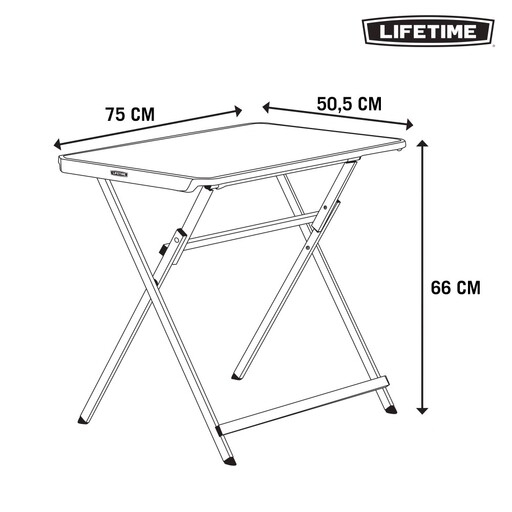 Mesa Pessoal Dobrável Retangular 75x50,5x66 cm com Garantia Vitalícia