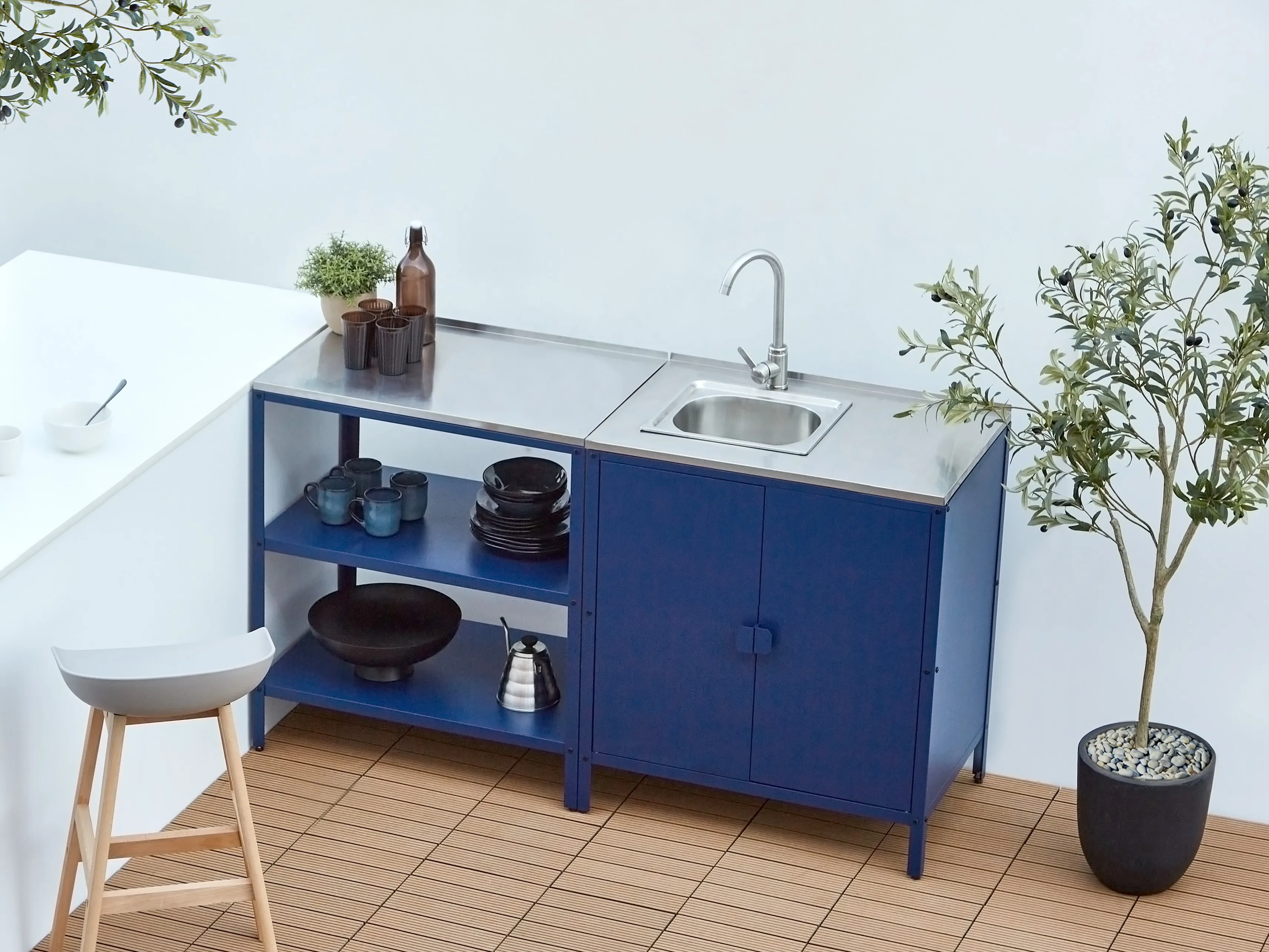 Tuin keukeneiland VILAMA Blauw