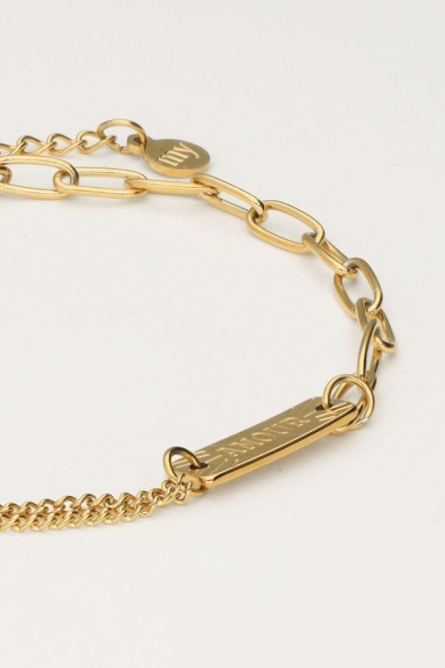 Armband met verschillende schakels amour