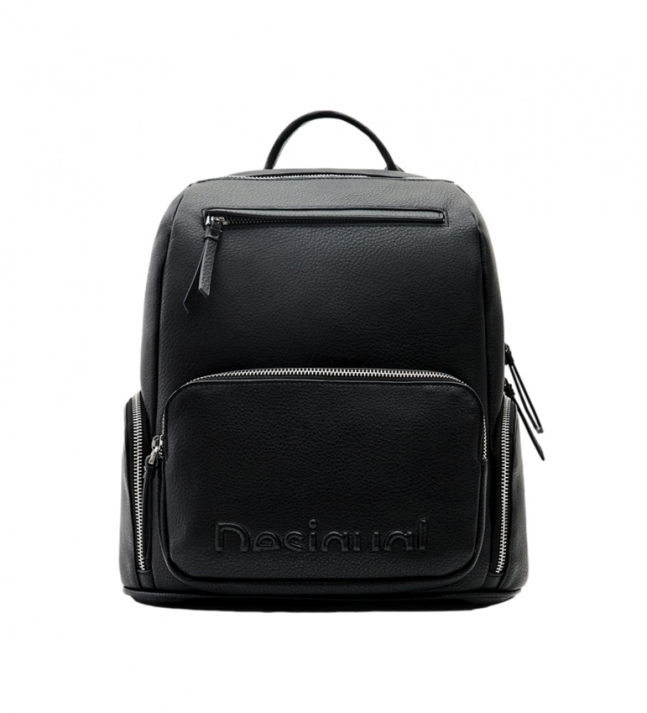 Mochila Desigual Half Logo Chester, preta