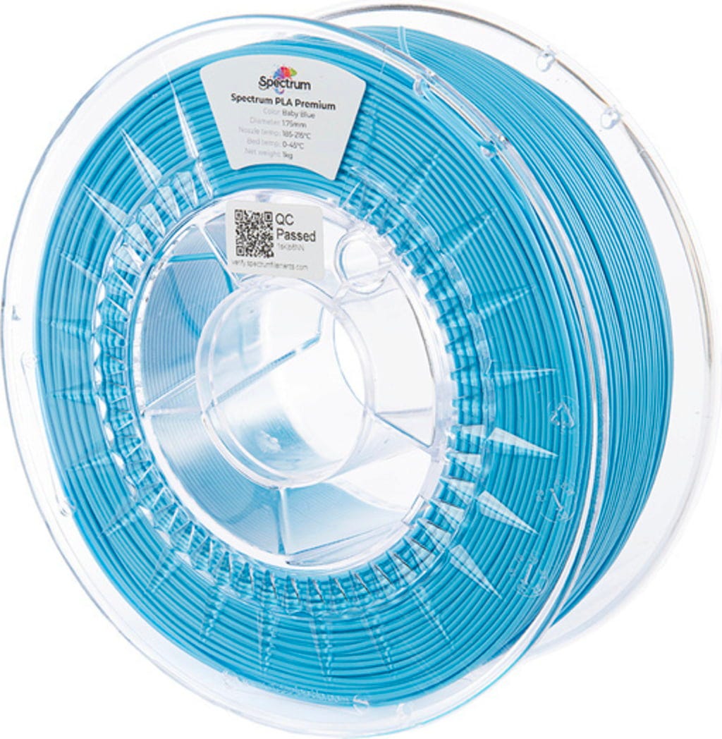 Spectrum  PLA Premium Baby Blue, 1,75 mm / 1000 g    Verzugsfreies PLA in guter Qualität