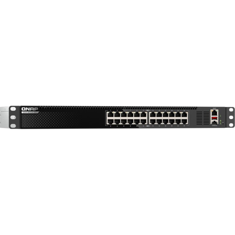 QNAP QSW-M3224-24T commutateur réseau Géré L3 10G Ethernet (100/1000/10000) 1U Noir, Argent