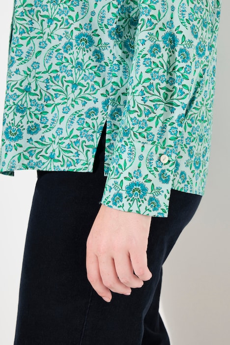 Bluse, Landhausdruck, Kelchkragen, Langarm