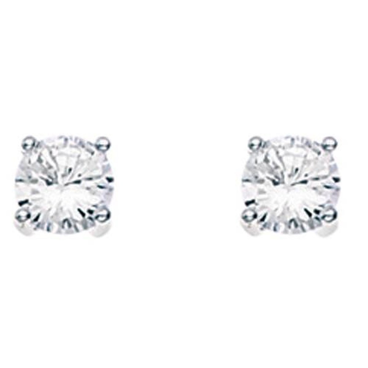 Boucle d'oreille zirconia en argent 925/1000