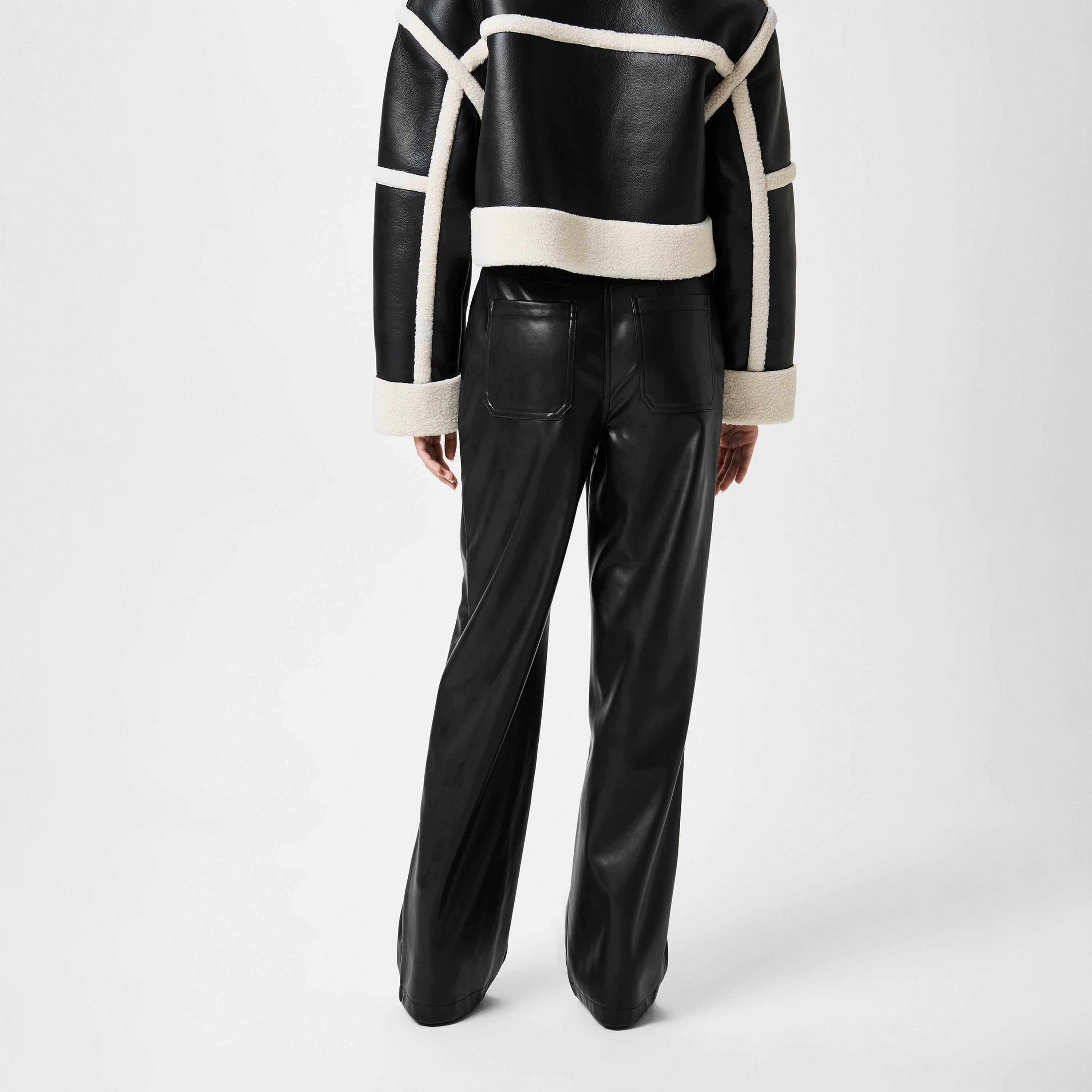 Jack Wills JW Faux Leather Straight Leg Trousers