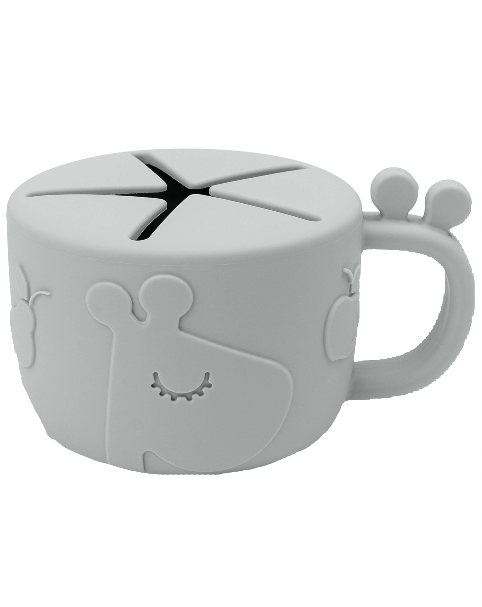 Silikon-Snackbecher PEEKABOO - RAFFI in grau