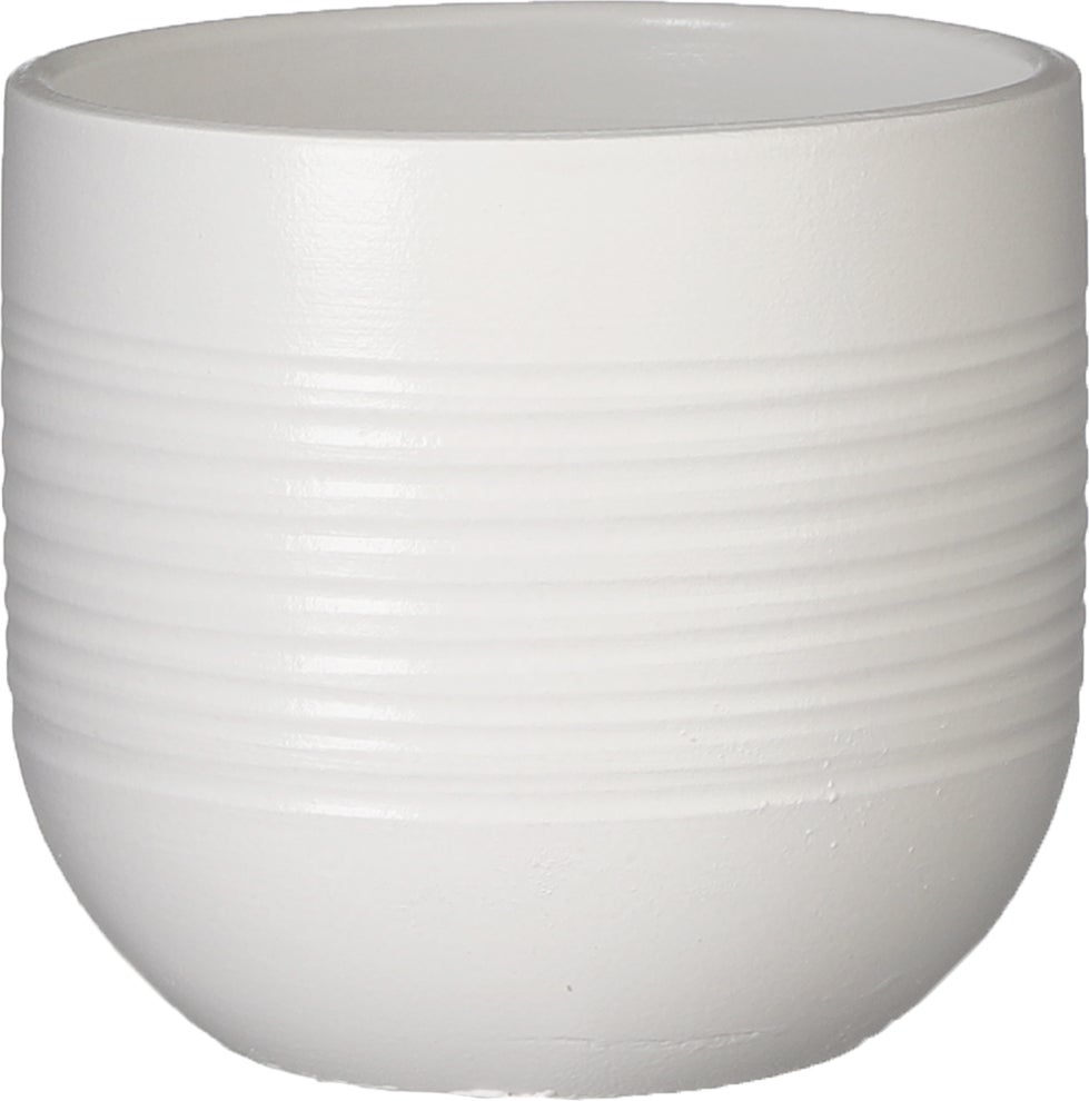 Mica Decorations bloempot Nora wit D 14 H 13 cm