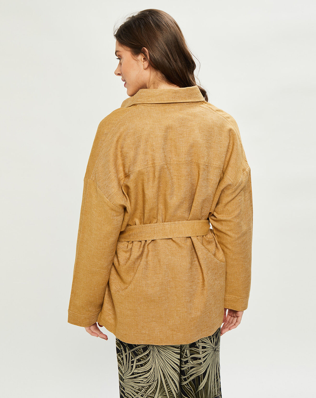 Harris Wilson Veste en Lin & Coton Curtis muscade