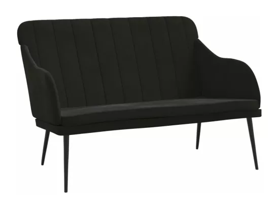 Banc Noir 110x76x80 cm Velours