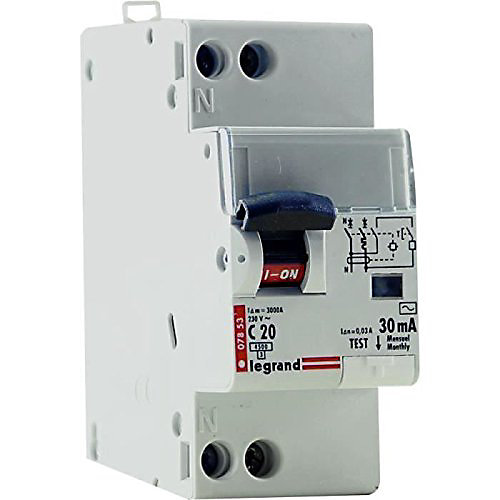 Disjoncteur différentiel type AC 30mA - 20A Legrand