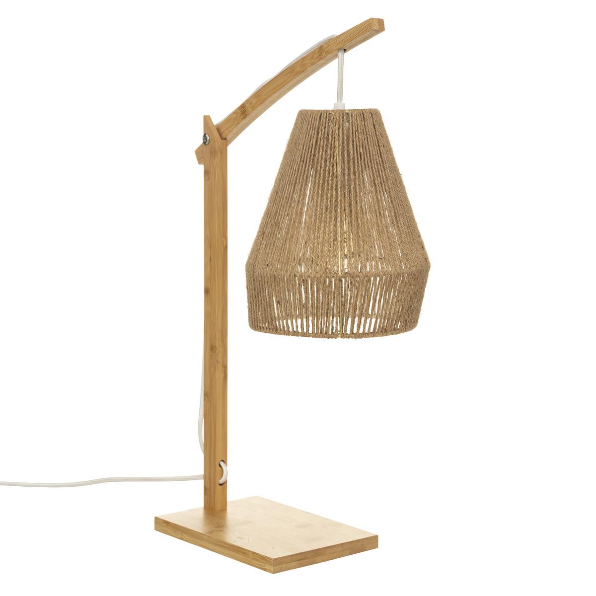 LAMPE ARC PALM NATUREL H.55CM