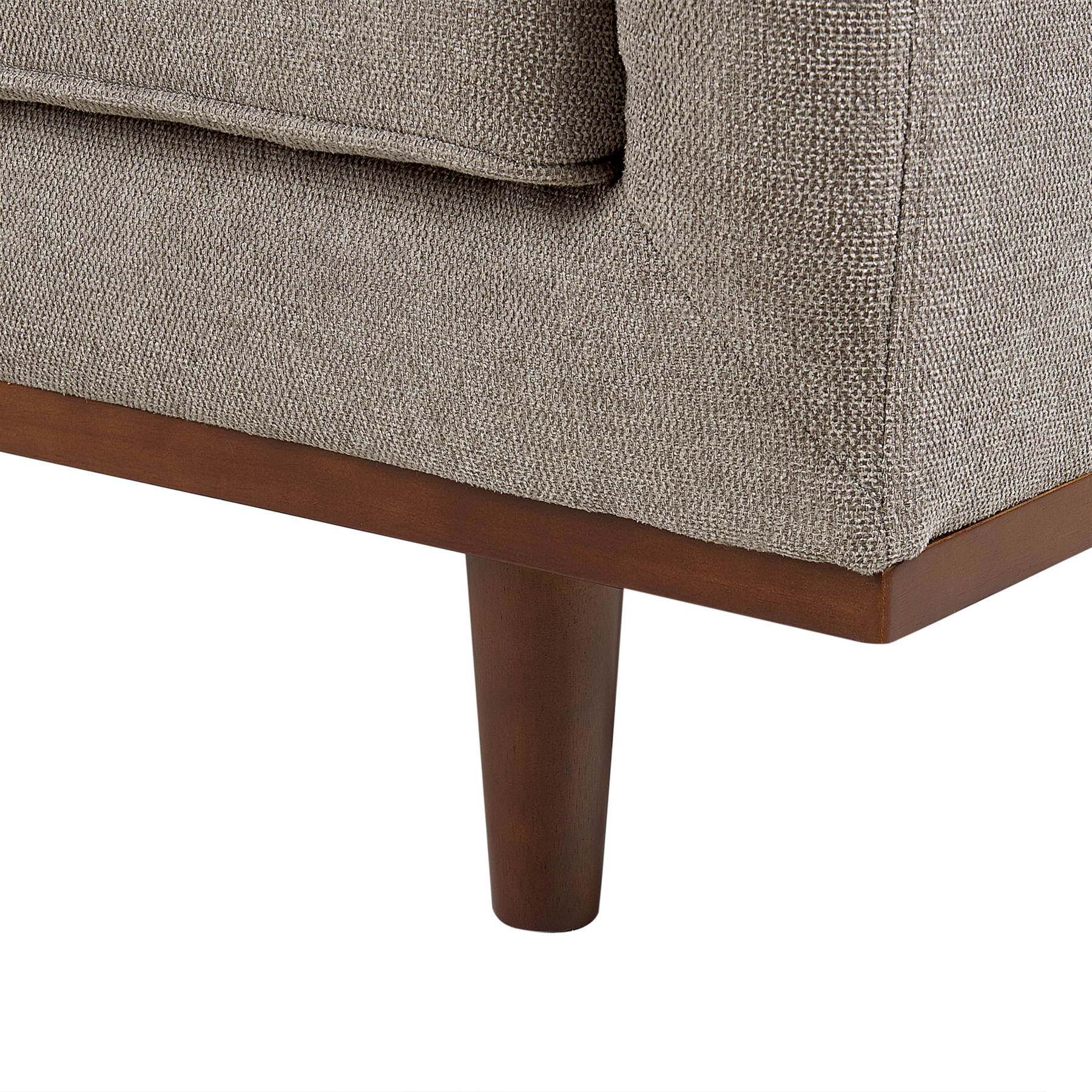 Beliani - SKAULE - Driezitsbank - Lichtbruin - Polyester