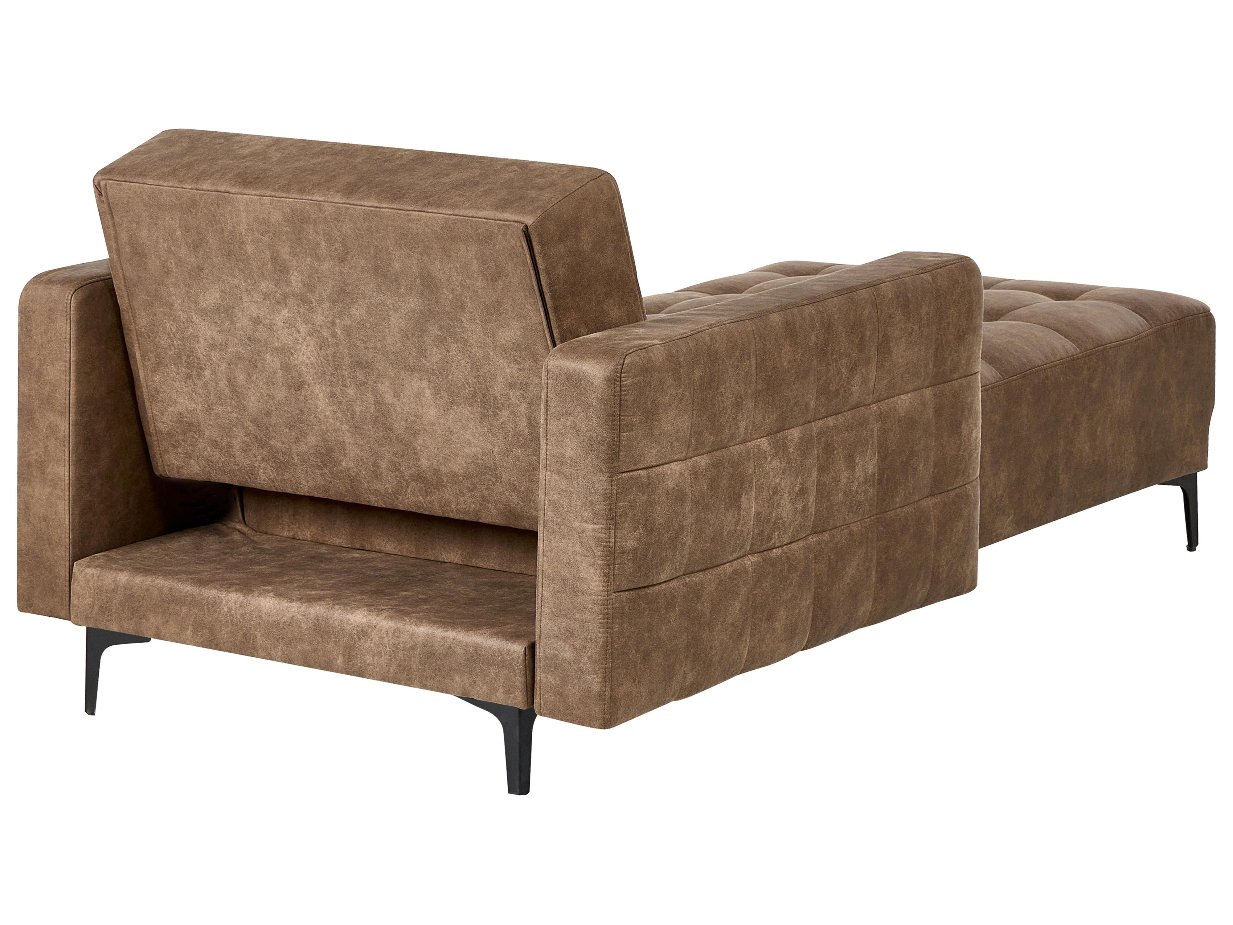 Chaise longue ABERDEEN Kunstleer Bruin