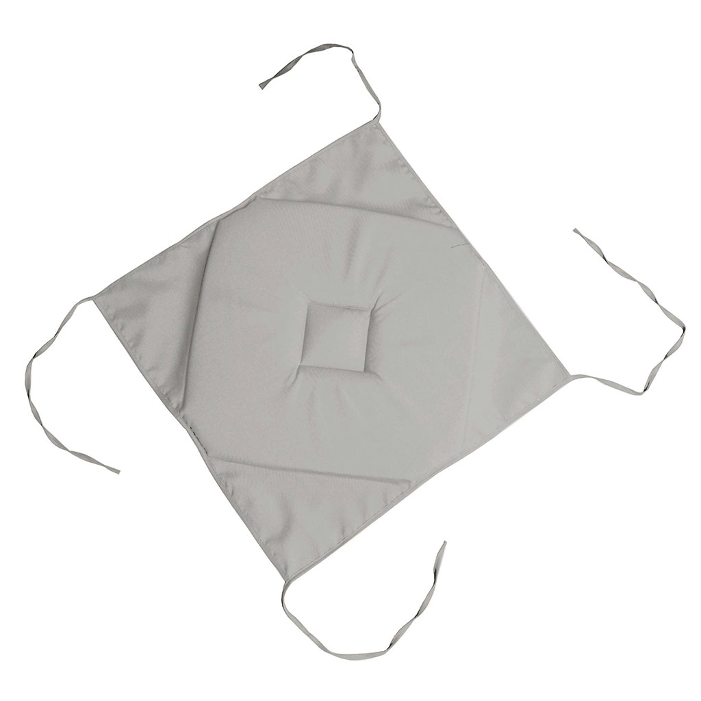 Galette de chaise NELSON polyester gris mastic 40x40cm