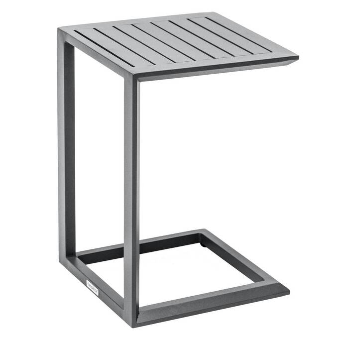 Table d'appoint de jardin carré EVASION Graphite