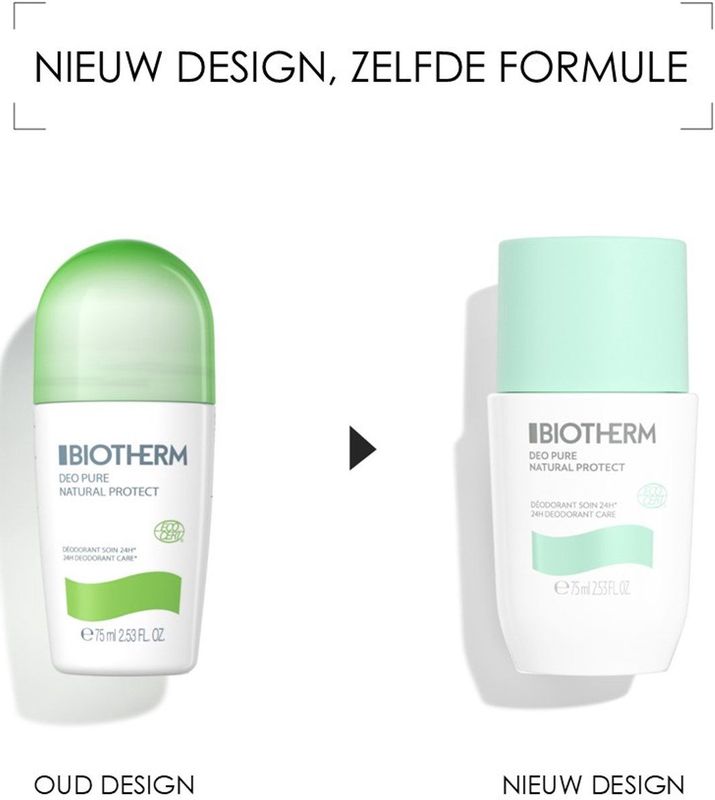 Biotherm - Deo Pure Natural Protect - Roll-On Deodorant - 75ml - Met Aloë Vera