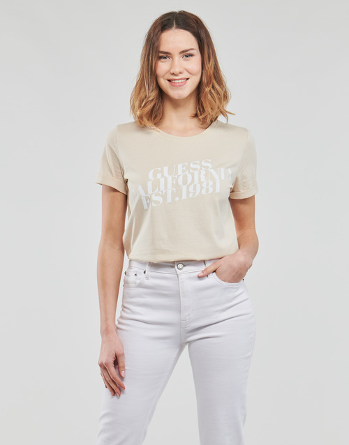 Guess - SS CN AURELIA TEE - Beige