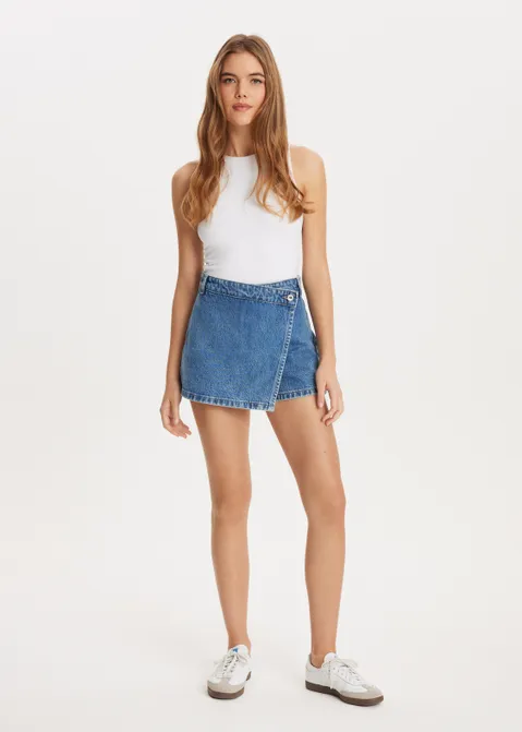 Denim skort blauw (BLW.USD)