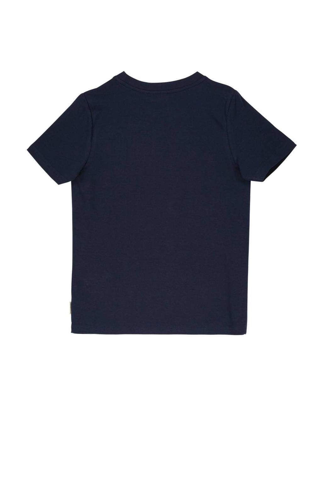 Moodstreet T-shirt met printopdruk donkerblauw