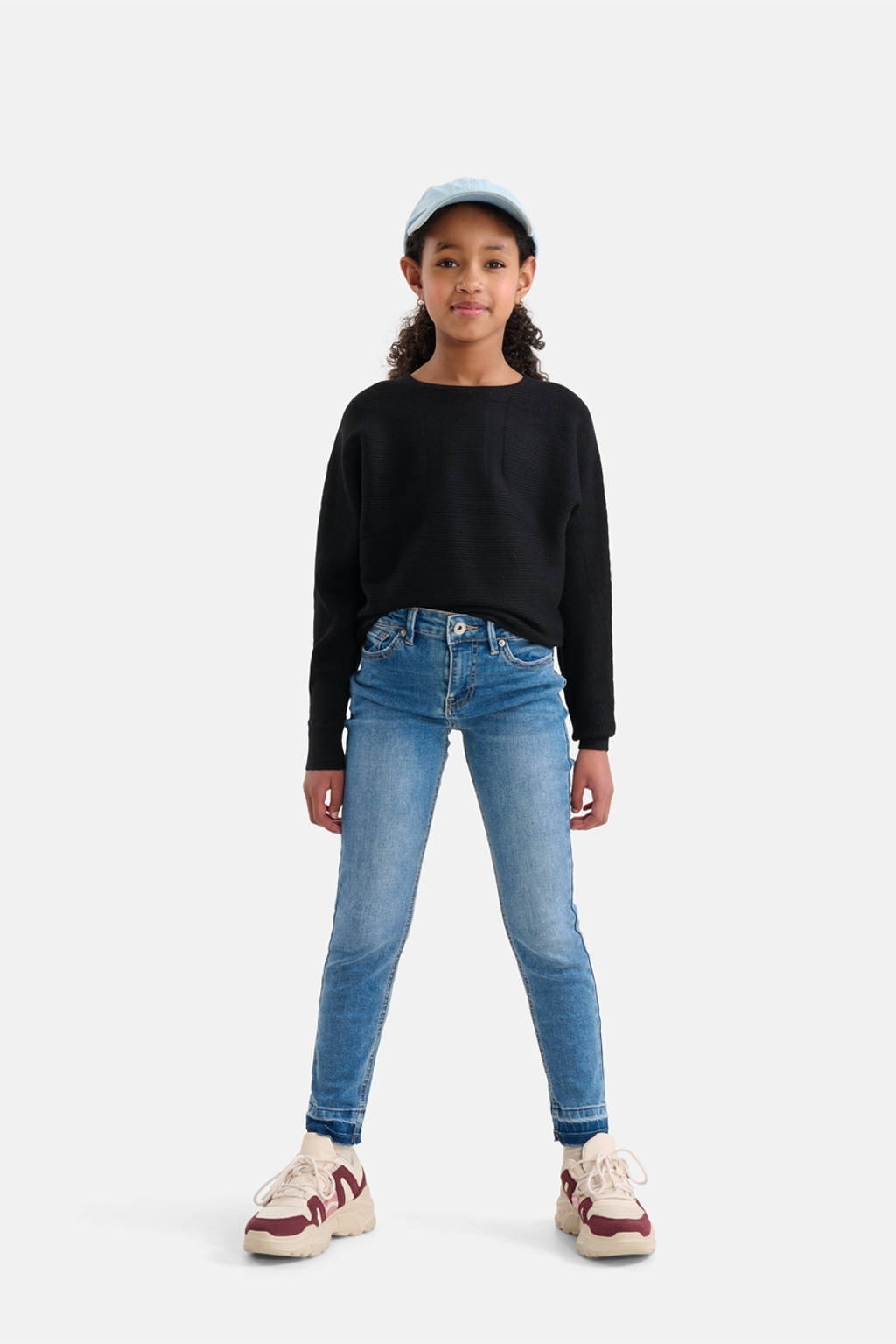 Shoeby trui zwart rib gebreid