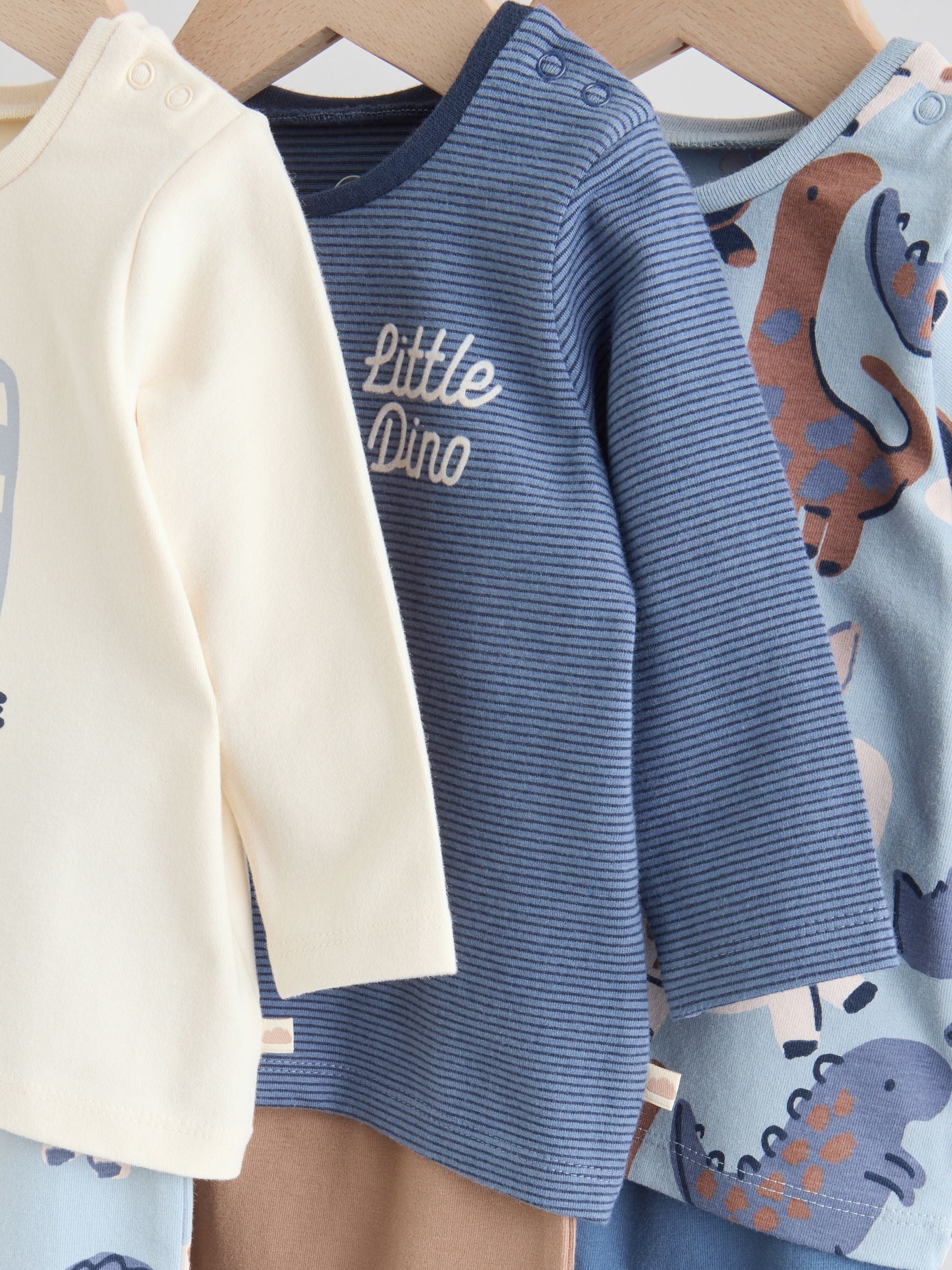 Blauw met dinosaurus - Tops en Leggings 6 -delige babyset (0mnd-3jr)