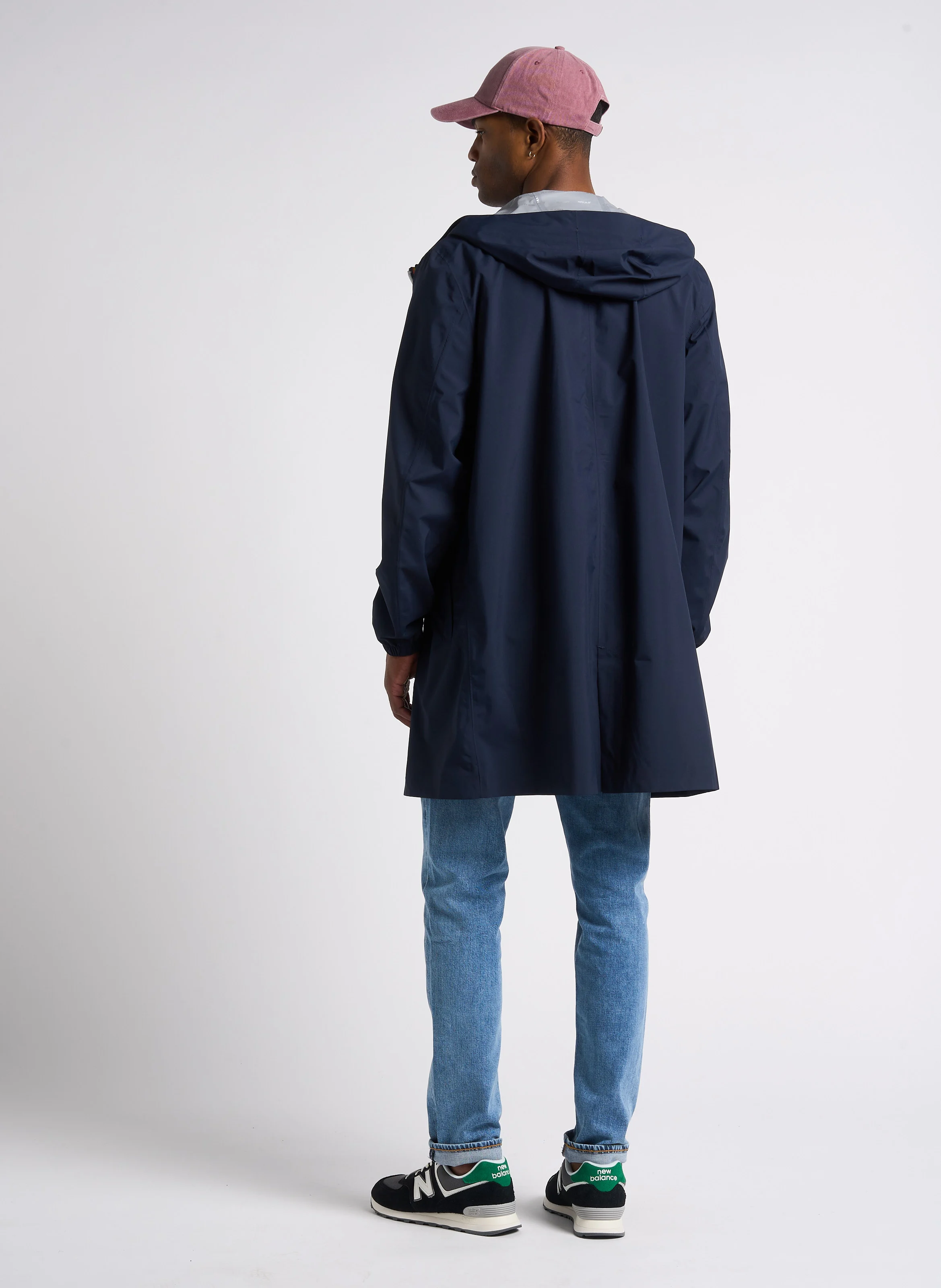 THOMAS - Coupe-vent long à capuche | Bleu