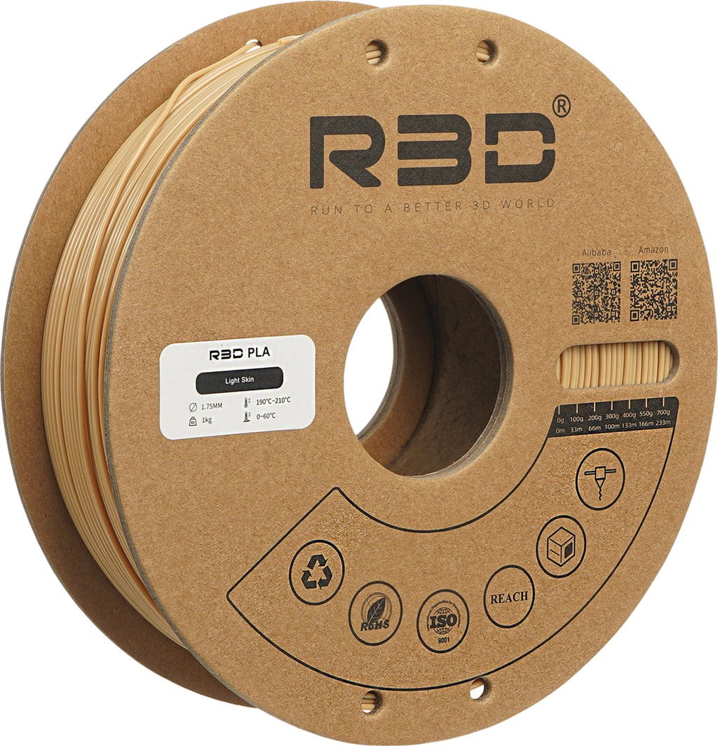 R3D  PETG Latte, 1.75 mm / 1000 g    Günstiges PETG-Filament in Hellbraun