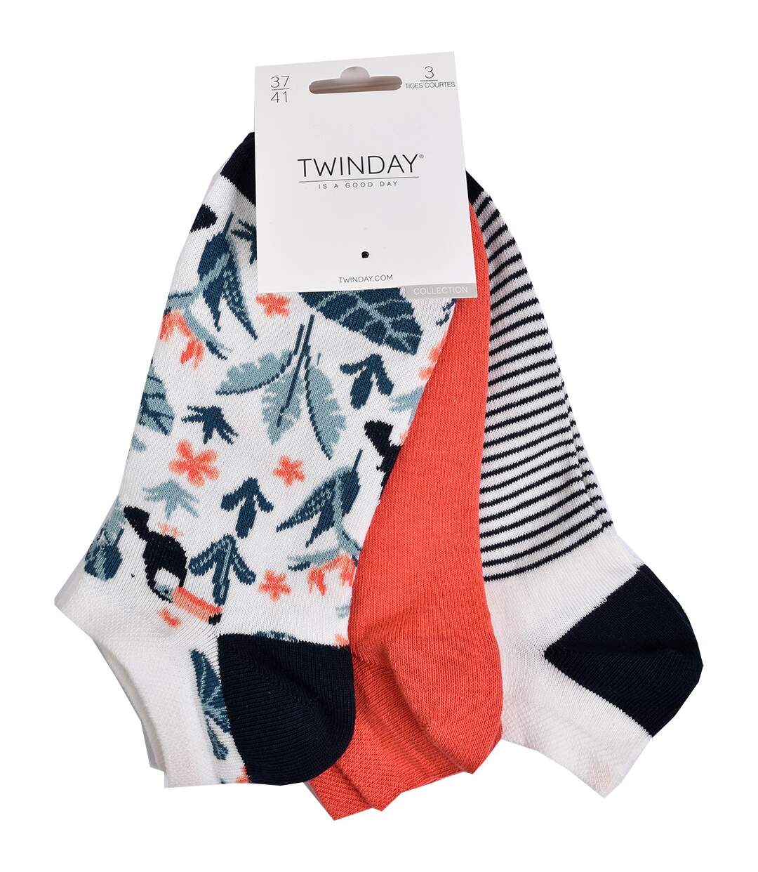 Chaussettes Courtes femme TWINDAY Qualité et Confort-Assortiment modèles photos selon arrivages- Pack de 6 Paires TOUCAN 25219