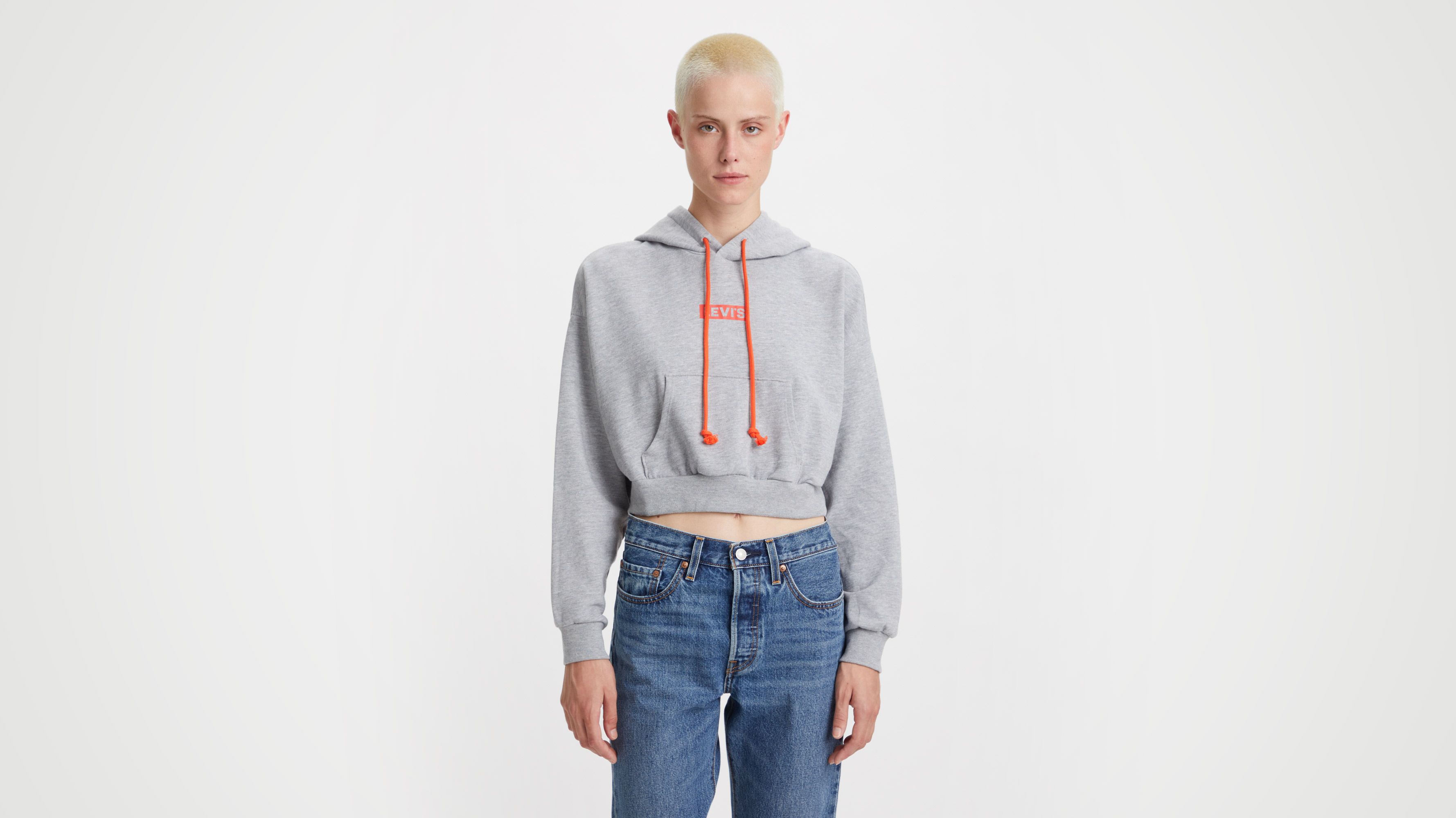 Sweat à capuche graphique Laundry Day - Starstruck Heather Grey Burnt Orange Lining - Gris