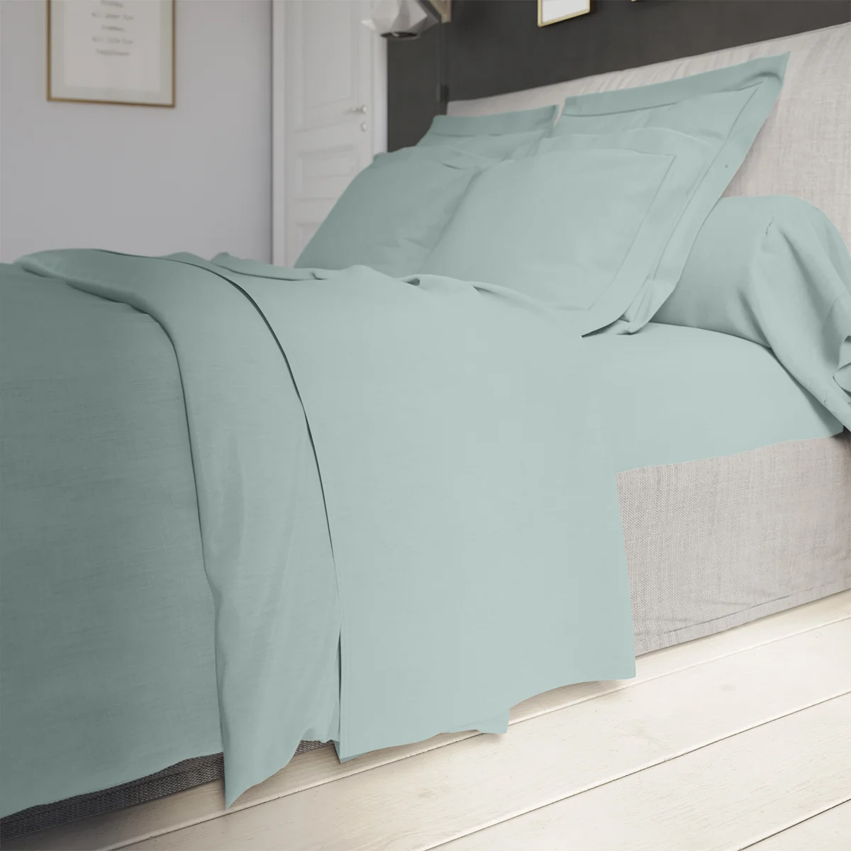 Drap plat Influence Percale Glacier