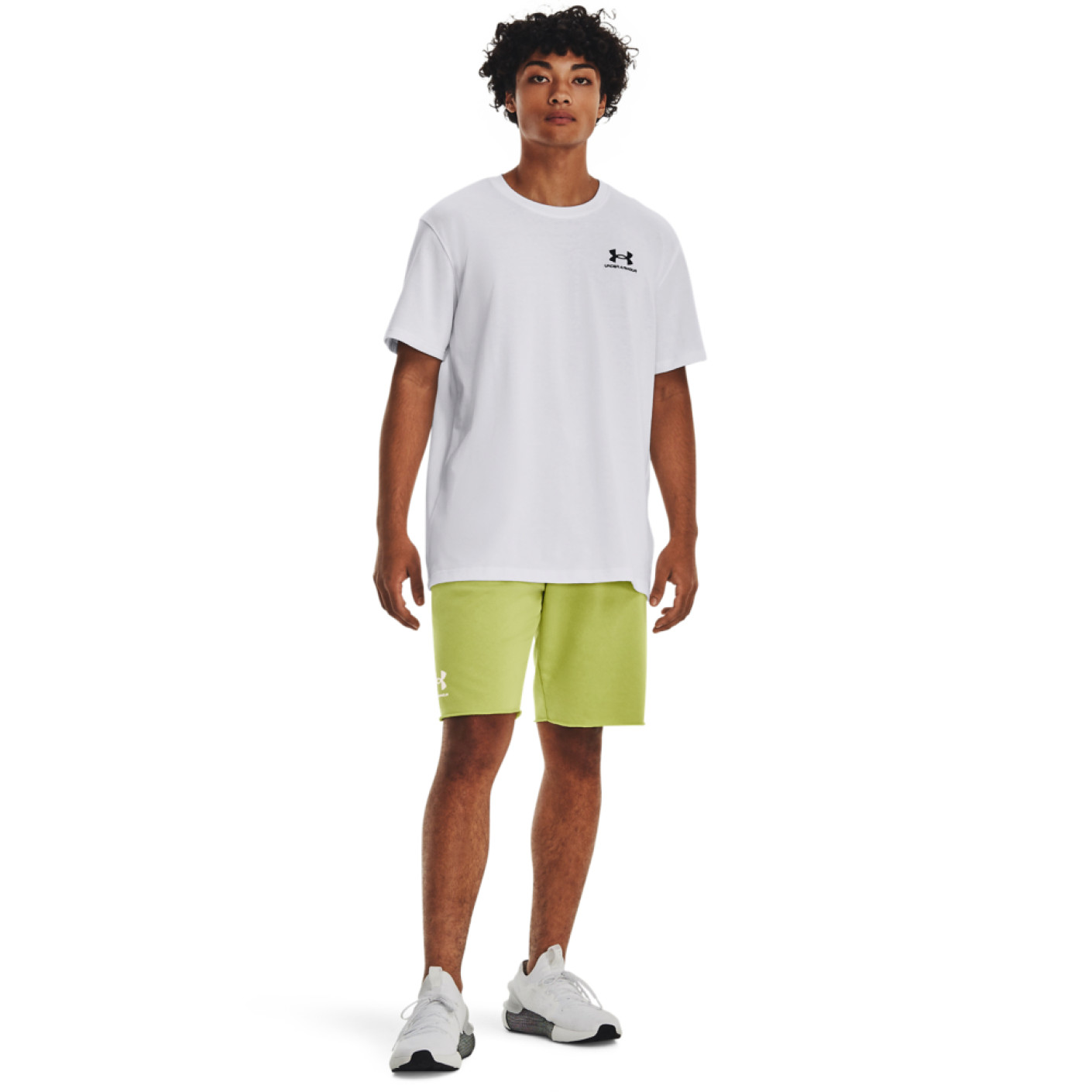 Under Armour Heavyweight T-Shirt Logo Wit Zwart