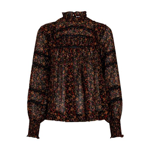 Neo Noir Harmon Garden Bluse, Black, 42