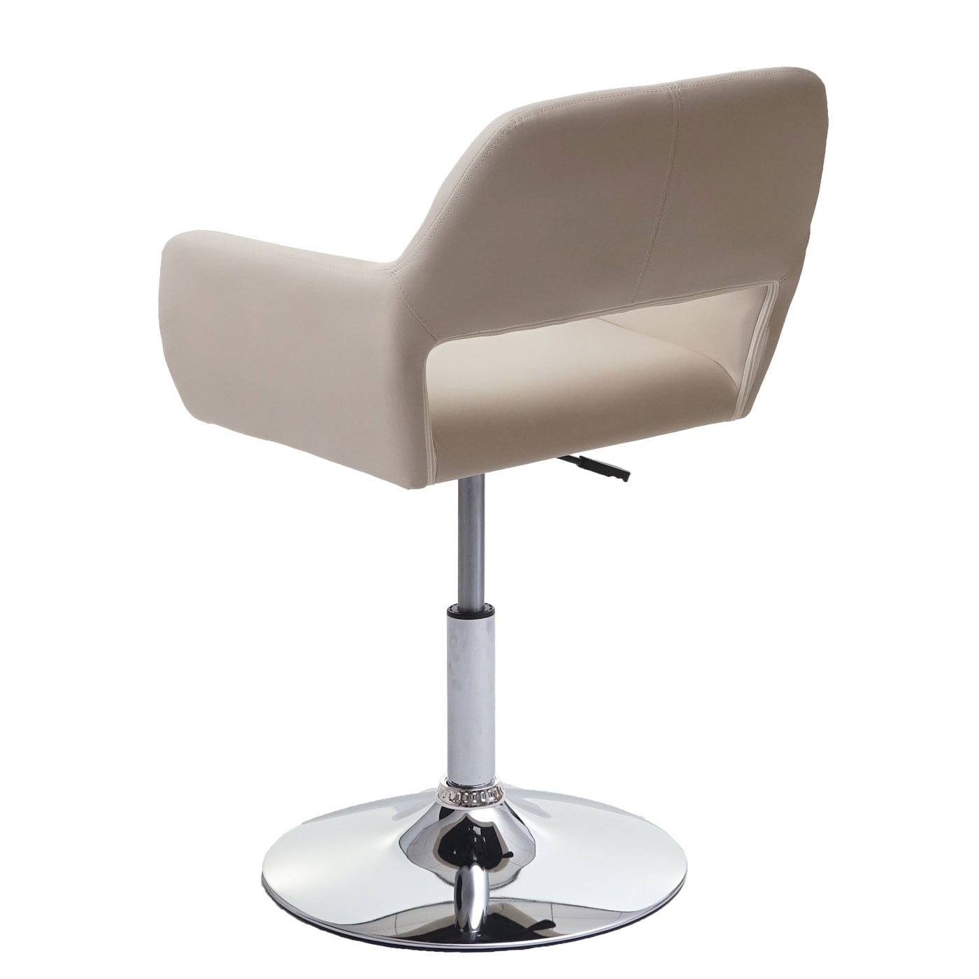 Esszimmerstuhl MCW-A50 III, Stuhl Küchenstuhl, Retro 50er Jahre, Kunstleder ~ creme, Chromfuß