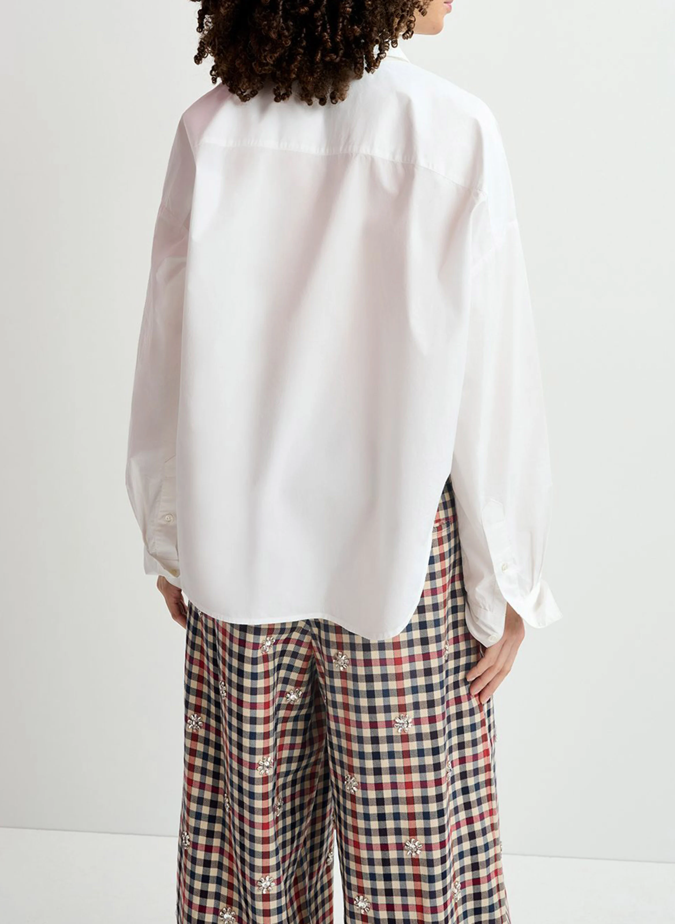HILVER - Chemise col classique en coton | Blanc
