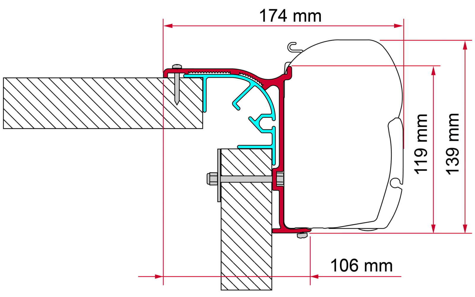 Fiamma Kit Bailey MK Markisenadapter für Fiamma F45 MK 1