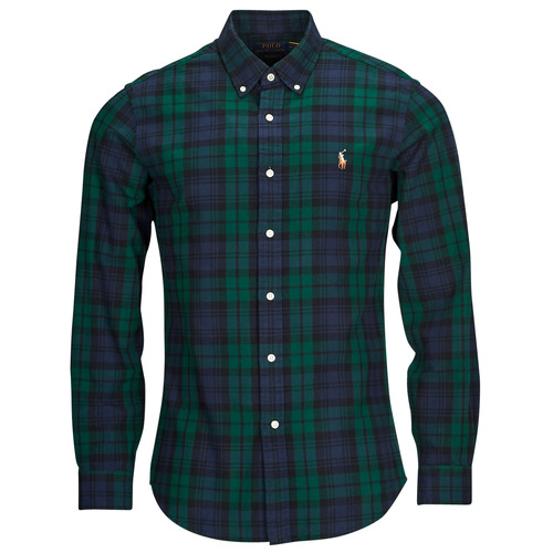 Polo Ralph Lauren - CHEMISE COUPE DROITE EN OXFORD Verde / Marino