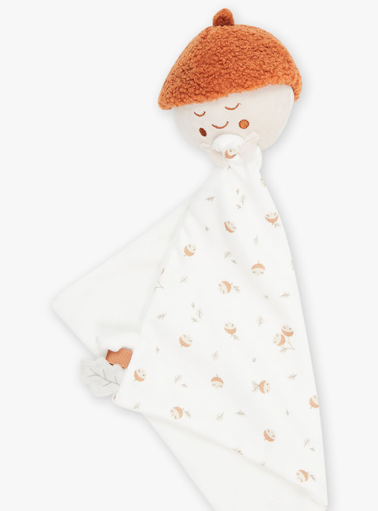 Doudou de naissance Petit Gland caramel et blanc