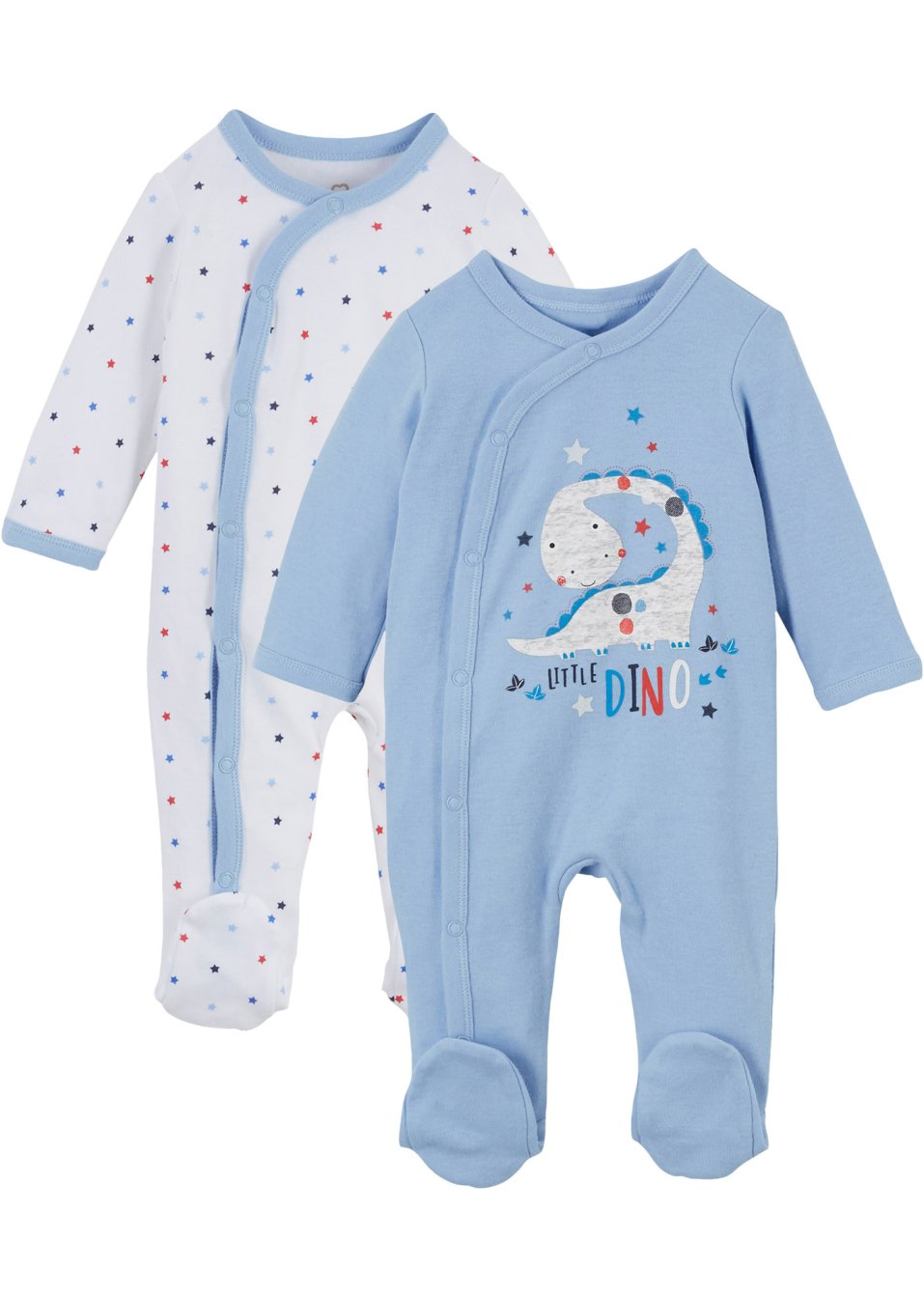 Lot de 2 grenouillères bébé coton