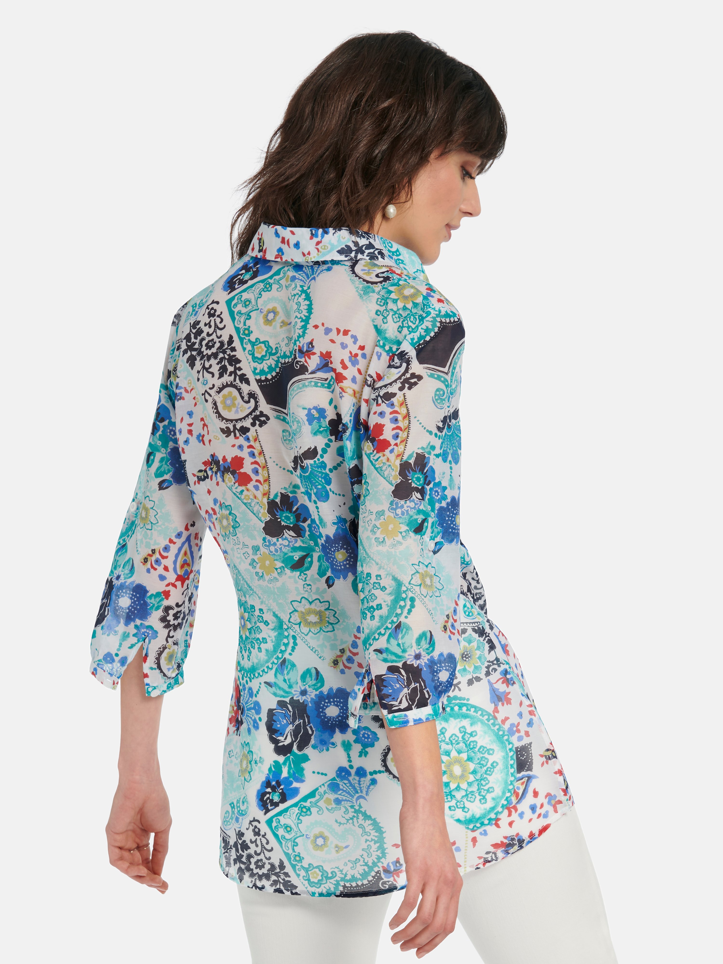 Tunika-Bluse mit 3/4 Arm