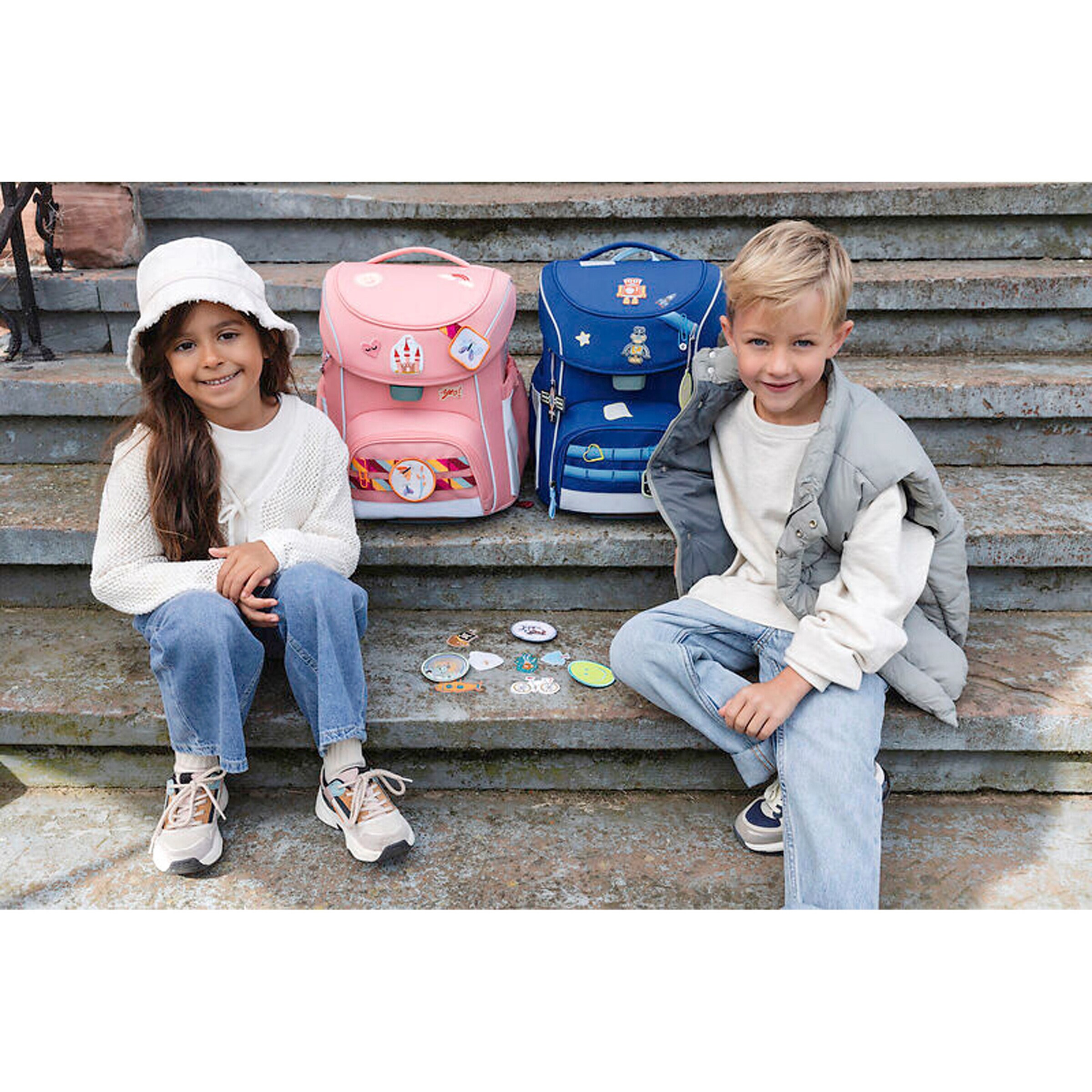 Lässig Schulranzen-Set Slim Unique 7-tlg. pink