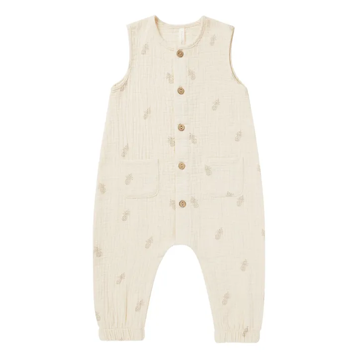 Rylee + Cru Combinaison Ananas Tissée | Ecru