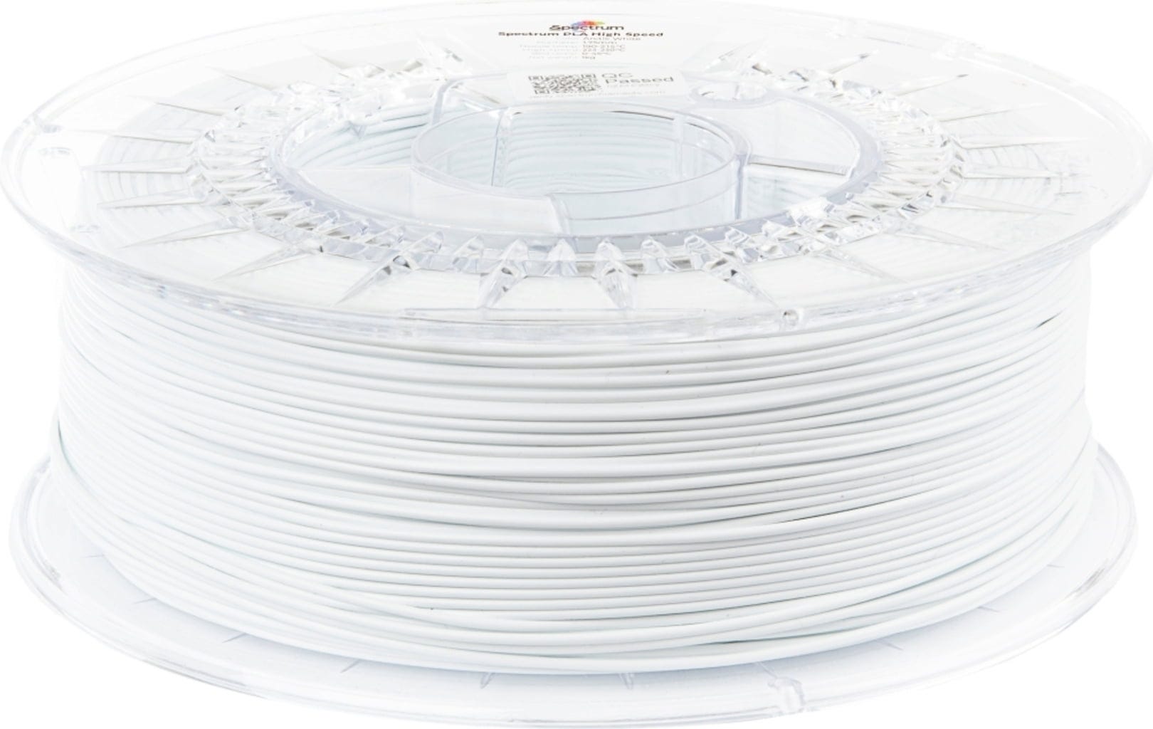 Spectrum  Premium PLA High Speed Arctic White, 1,75 mm / 1000 g    PLA Material speziell für den Hochgeschwindigkeitsdruck