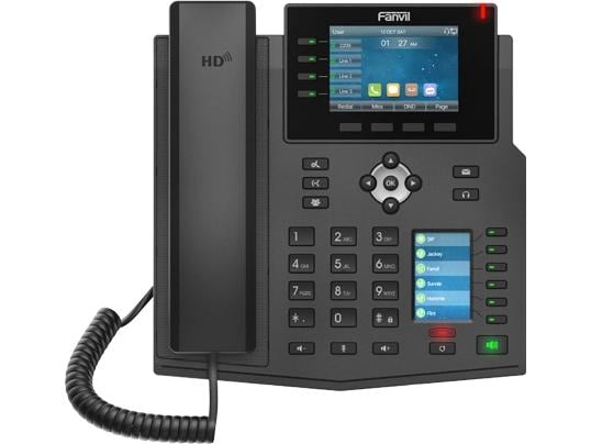 Fanvil Tischtelefon X5U V2 Schwarz X5U High-End-IP-Telefon