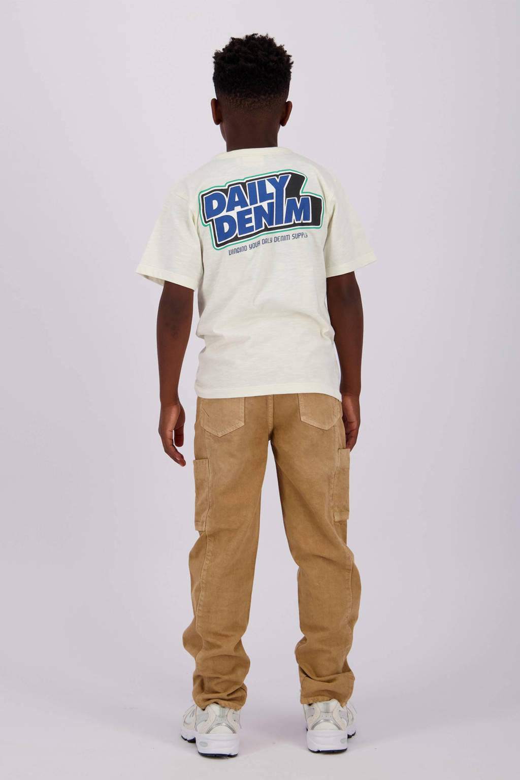 Vingino T-shirt Halton met backprint ecru