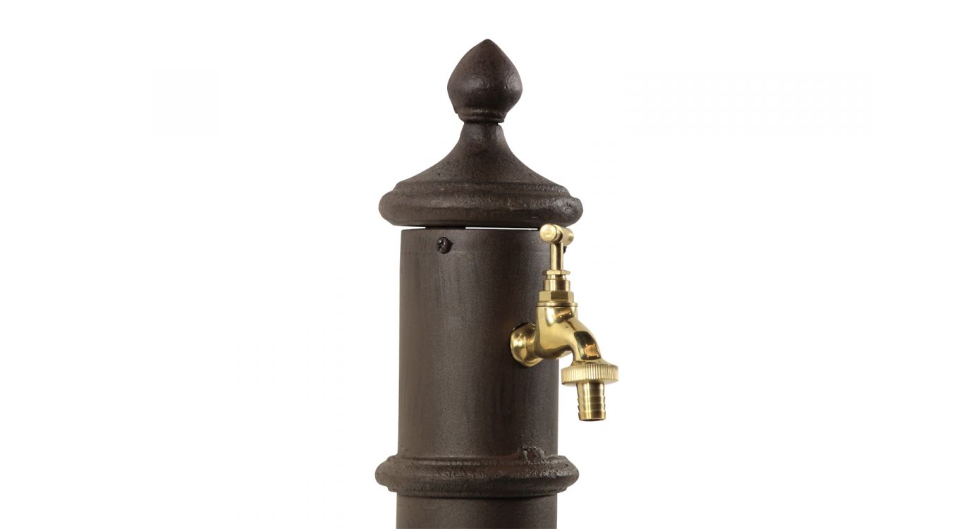 Fontaine de jardin aluminium-métal marron 26x32x82cm