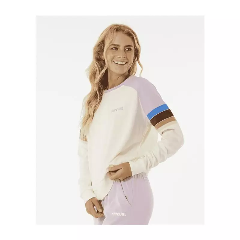 Sweat femme RIPCURL Surf Revival Raglan Crew Lilac