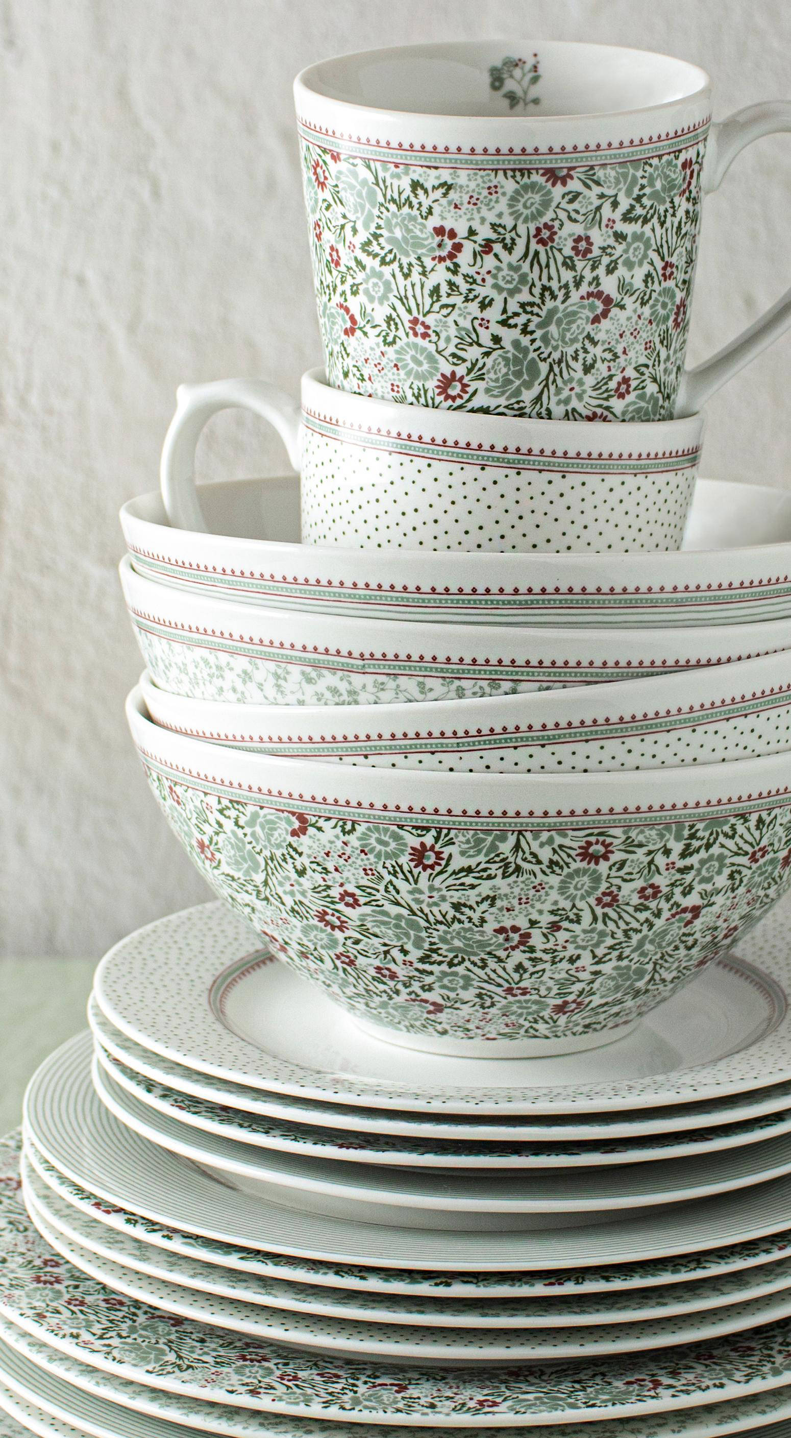 Laura Ashley Set van 2 gebaksborden 20cm in giftbox Wild Clematis Collectables