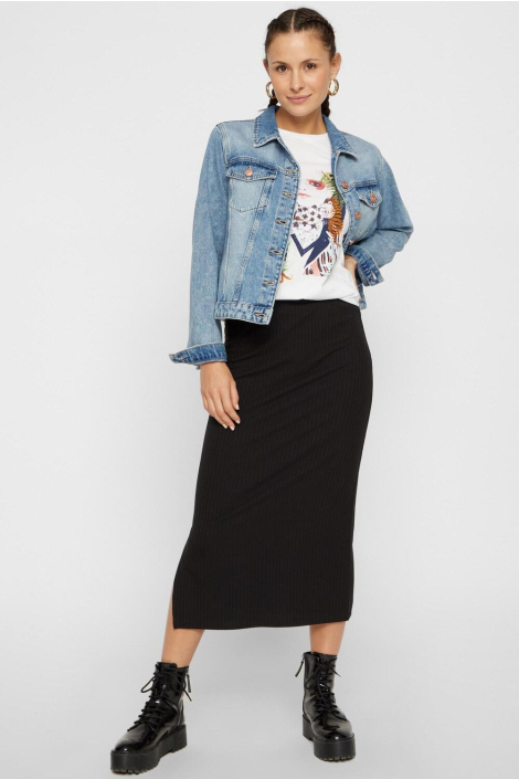 Pieces zwarte dames rok