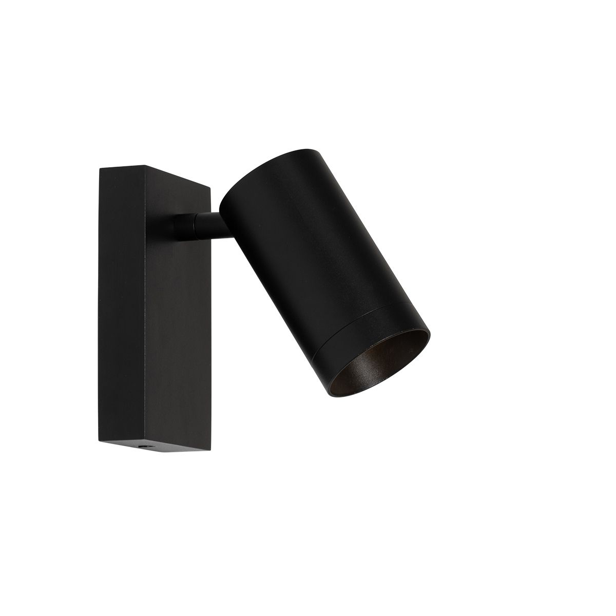 Smart wandlamp zwart verstelbaar met schakelaar incl. Wifi GU10 50mm - Jeana Luxe